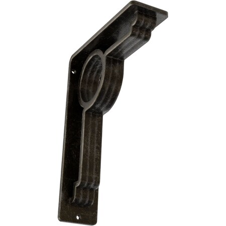 Ekena Millwork Maria Wrought Iron Bracket, (Triple center brace), Antiqued Warm Silver 2"W x 5 1/2"D x 8"H BKTM02X05X08TMAAWS